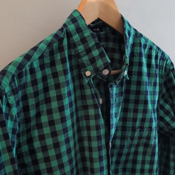 J. Crew Men's Medium Slim Fit Flex Washed Long Sleeve Button Down Style #BE208 - Picture 5 of 15